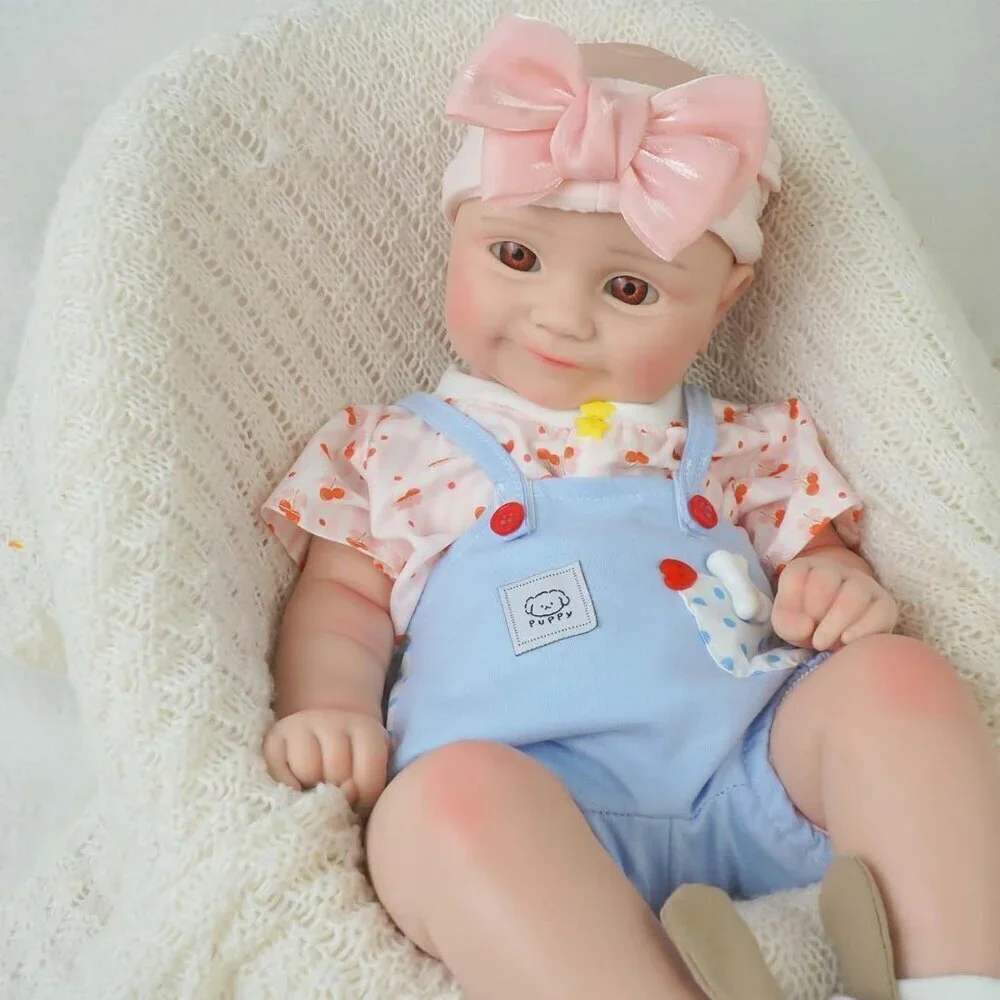 18.5Inch Full Silicone Reborn Baby Doll Levi Ivory Angelic Face Toddler Boy Doll